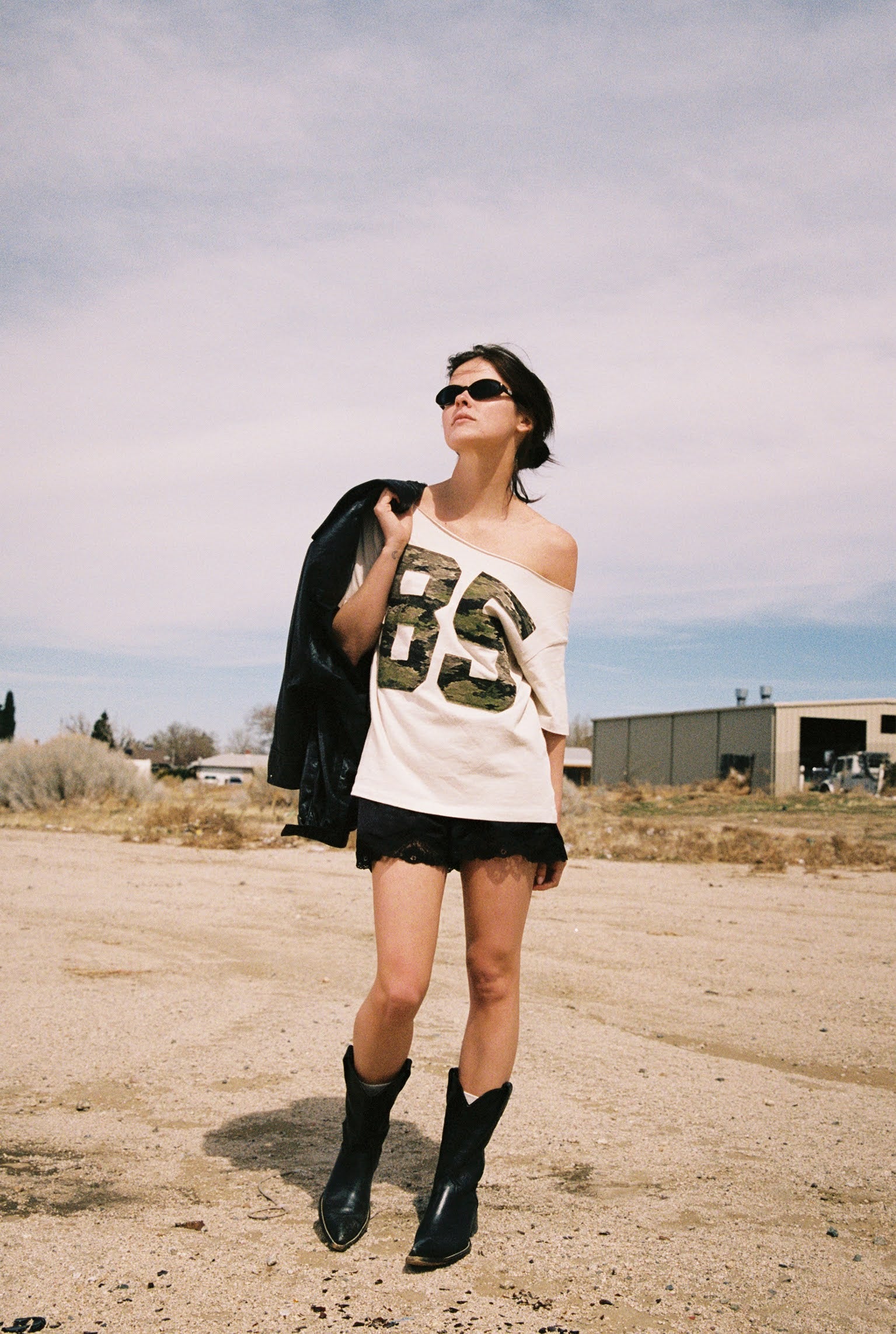 85 Camo Applique Off-The-Shoulder Tee - Image 3