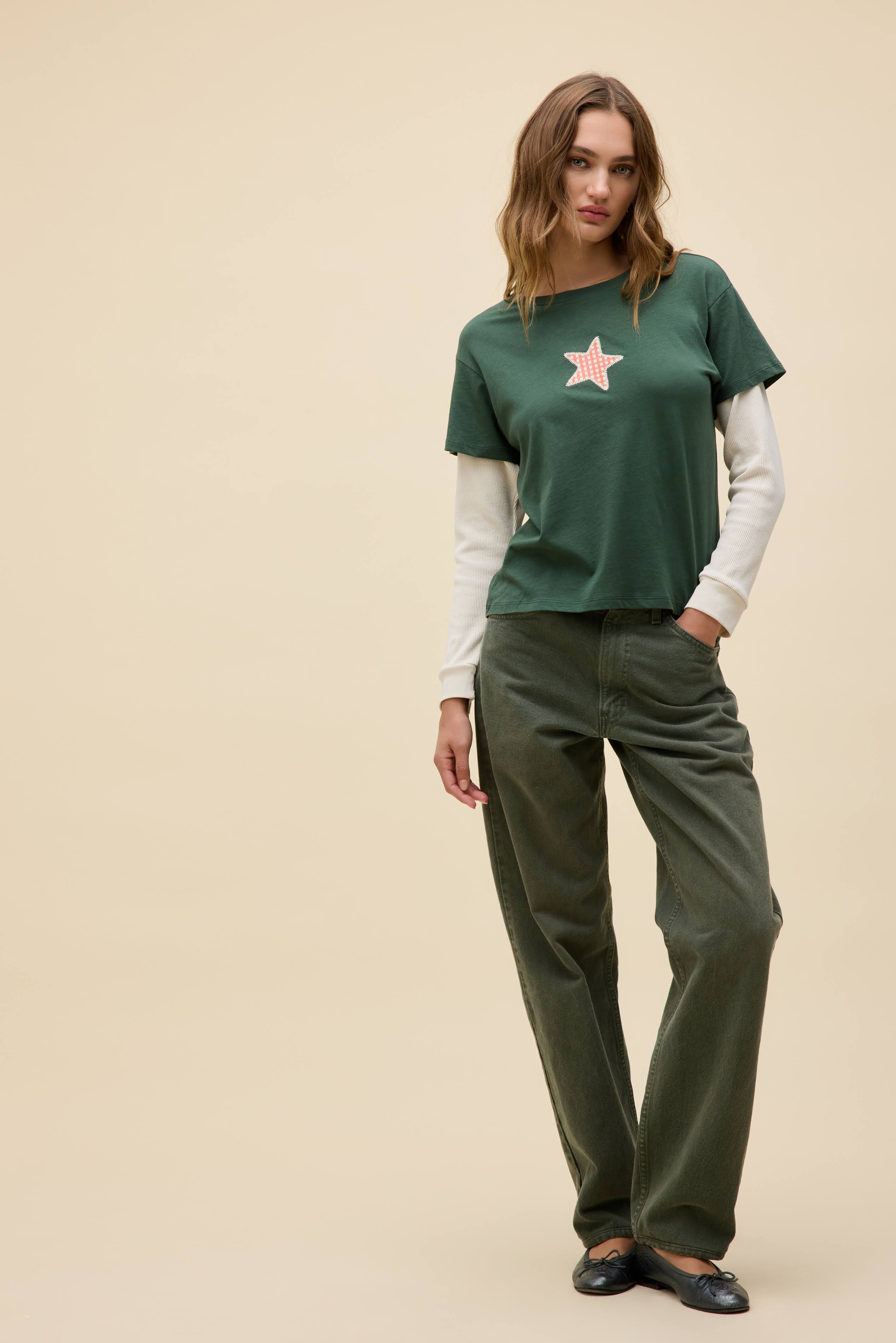 Applique Star Solo Twofer Long Sleeve - Image 5