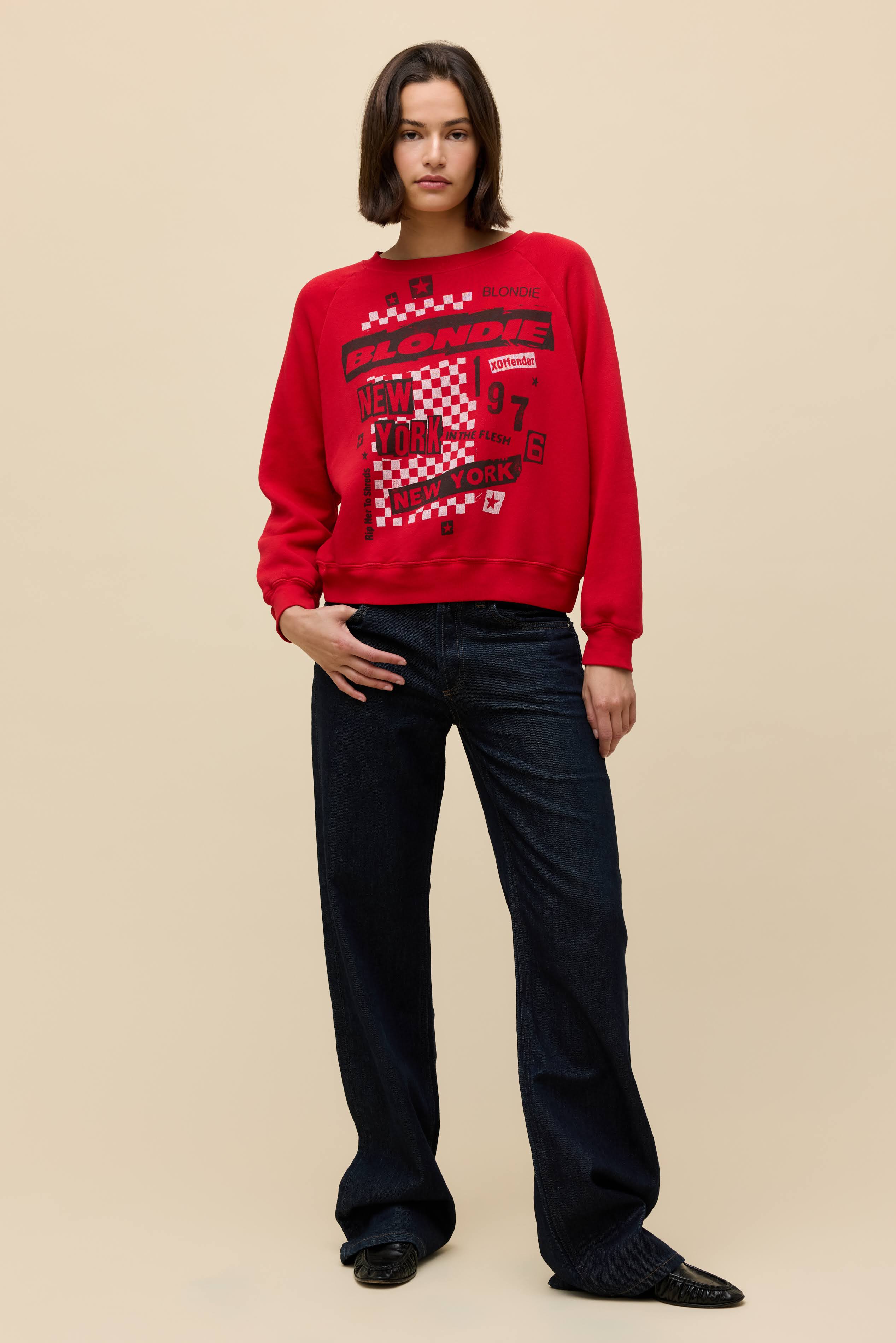 Blondie Self-Titled Shrunken Raglan Sweatshirt - Image 4