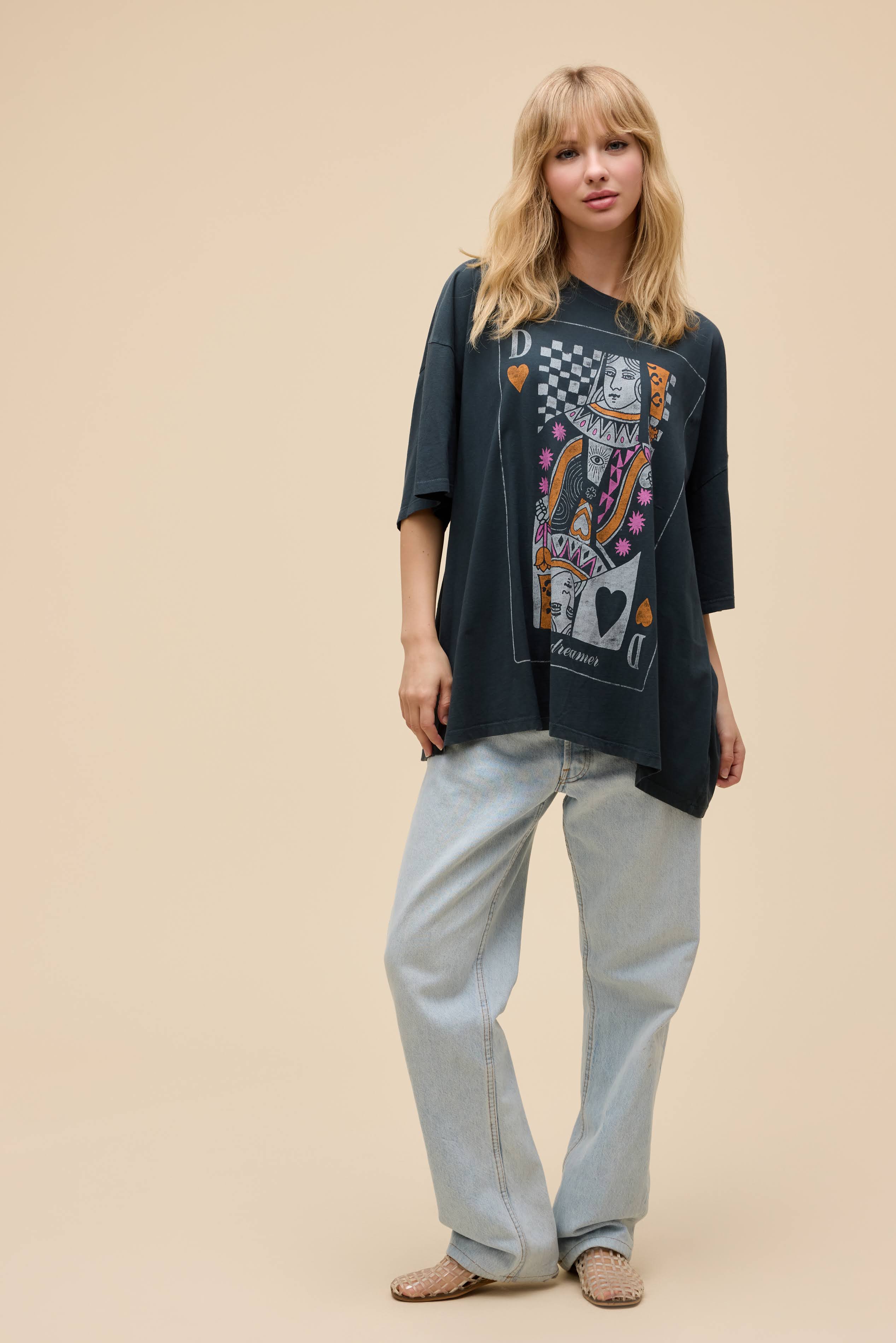 Daydreamer Queen Card OS Tee - Image 3