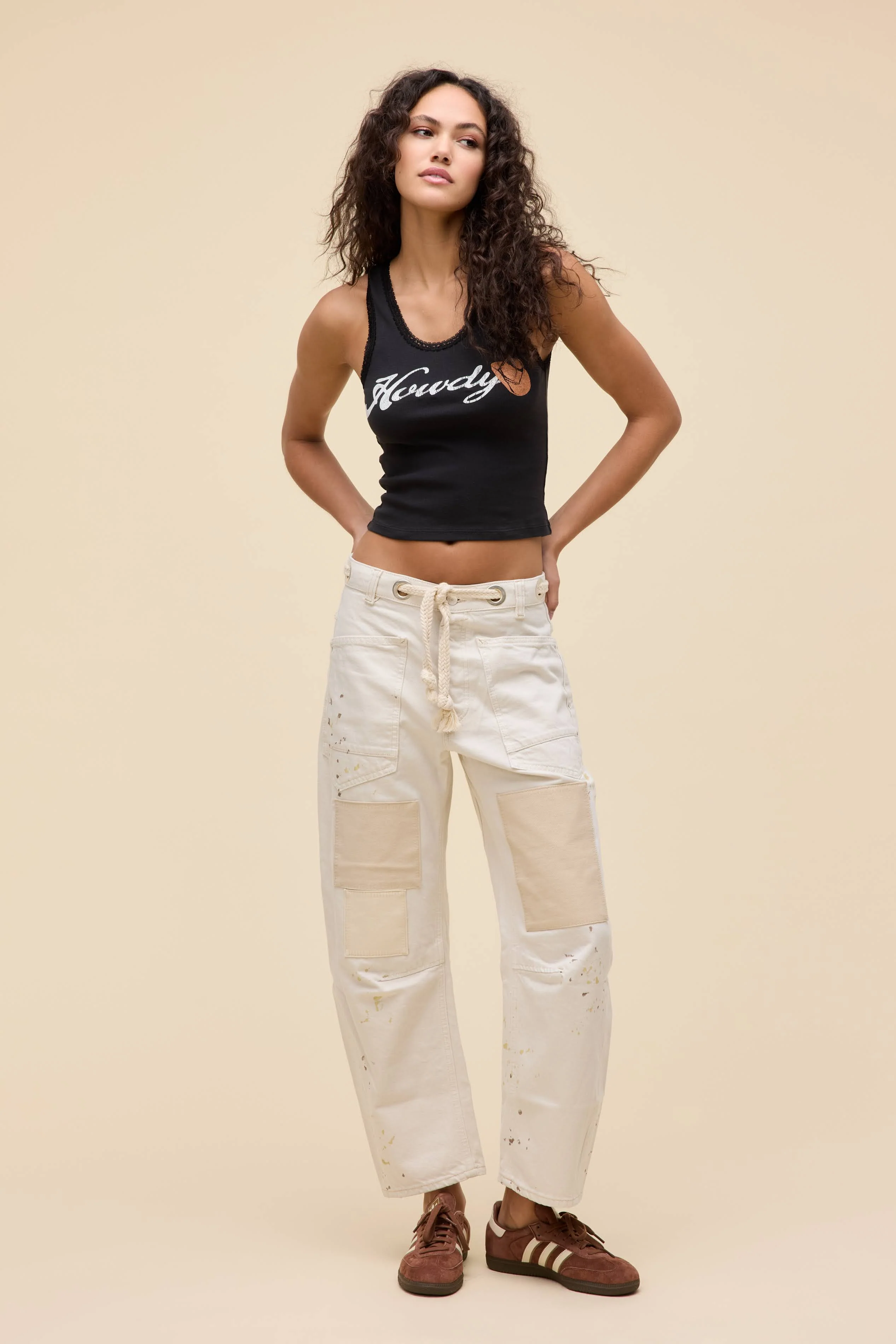 Howdy Cowboy Lace Trim Tank - Image 3