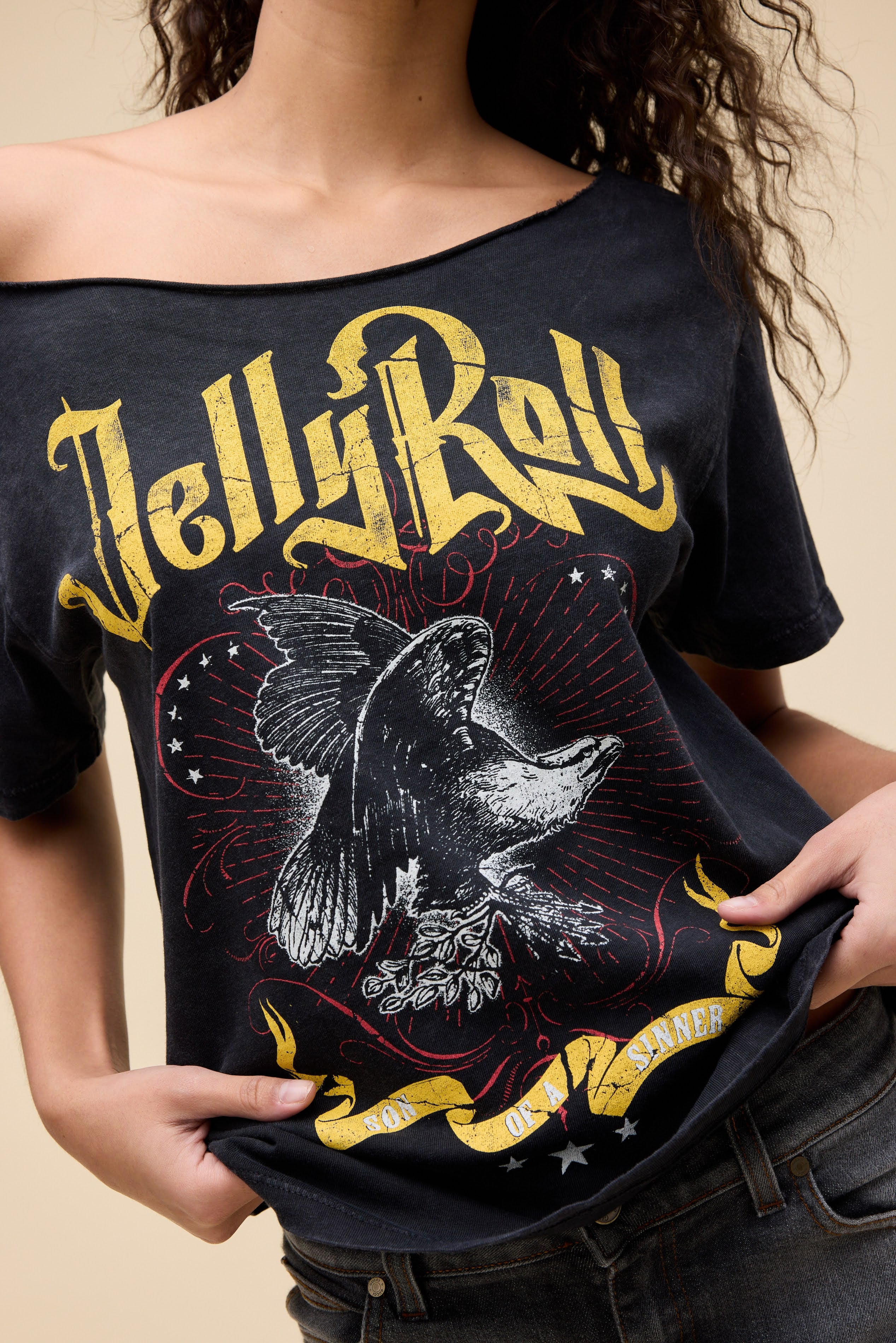 Jelly Roll Son of a Sinner Off-The-Shoulder Tee - Image 5