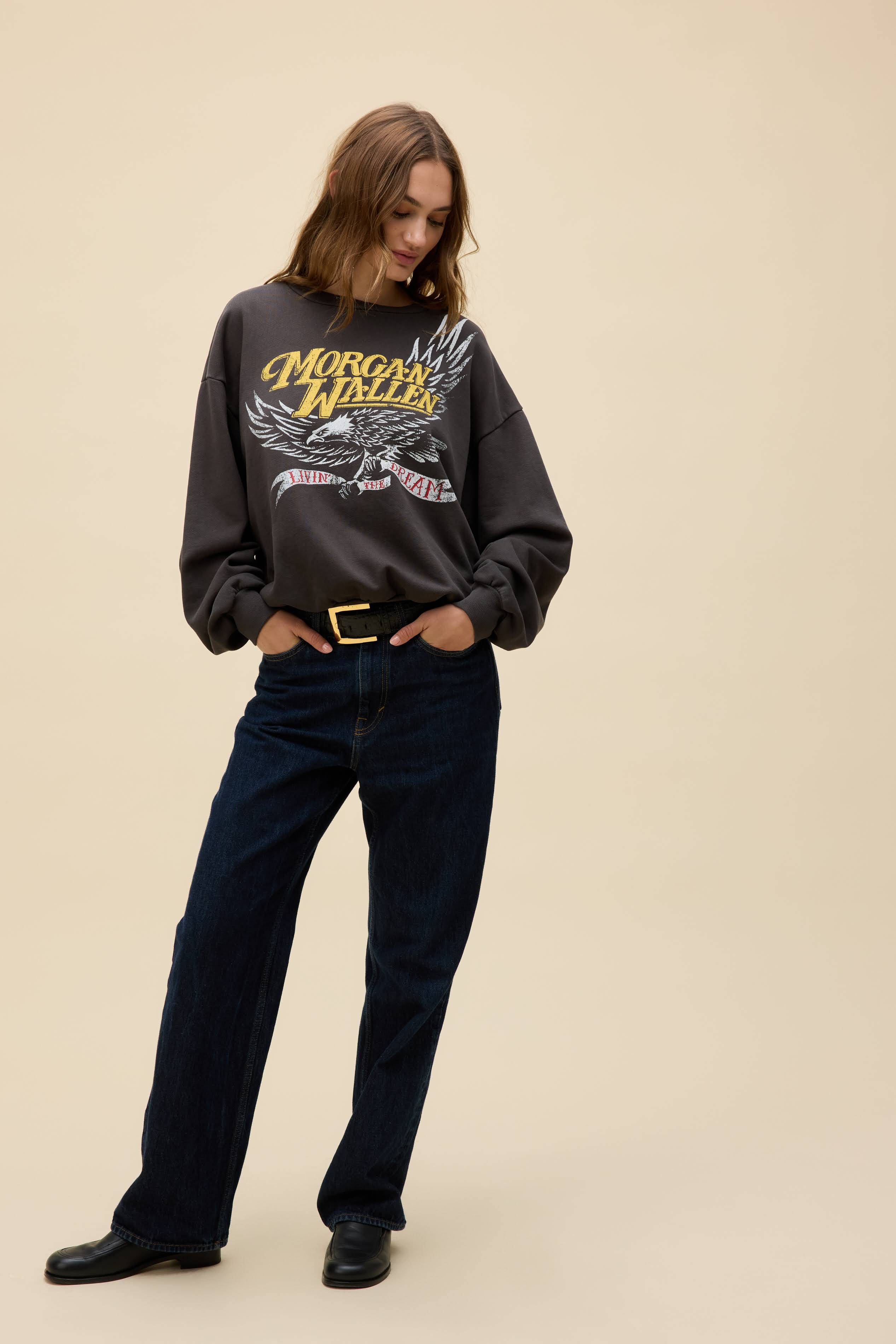 Morgan Wallen Classic Eagle Oversized Crew Sweatshirt - Image 3