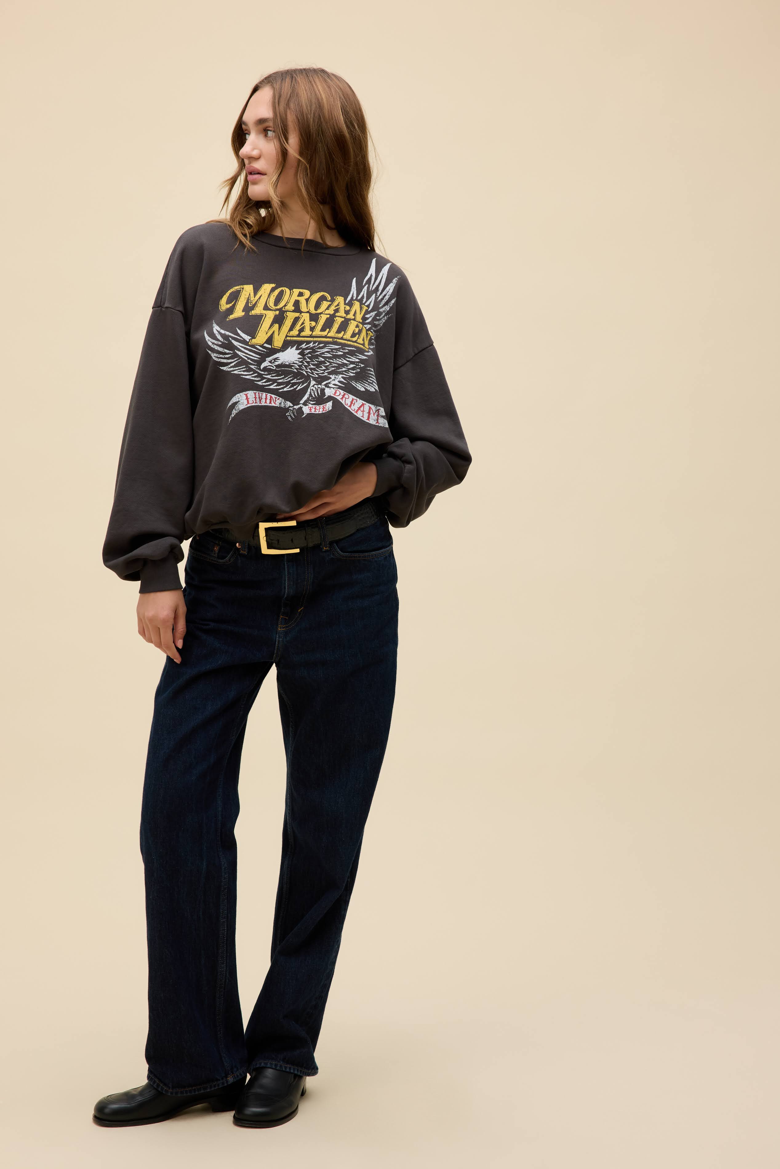 Morgan Wallen Classic Eagle Oversized Crew Sweatshirt - Image 4