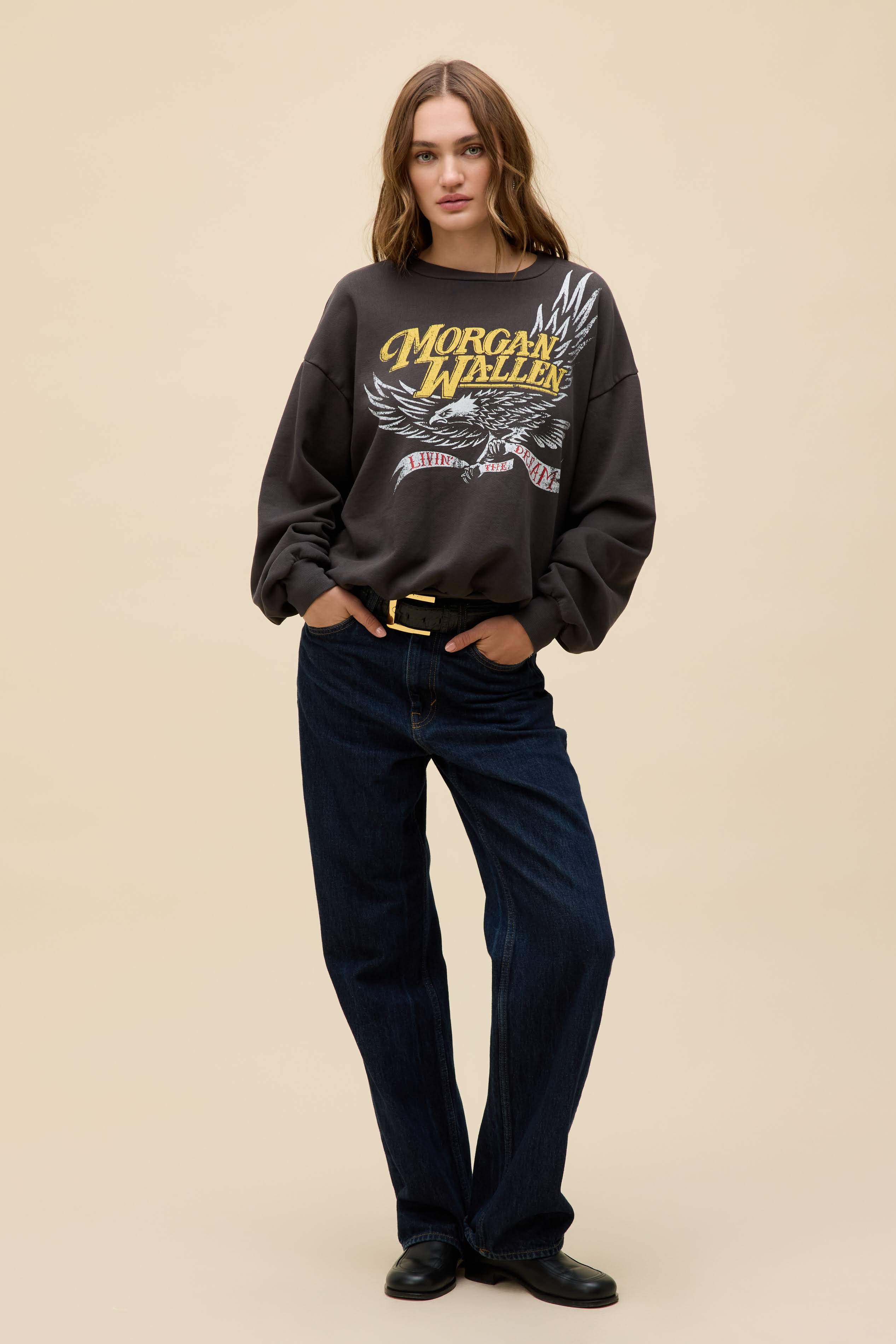 Morgan Wallen Classic Eagle Oversized Crew Sweatshirt - Image 5
