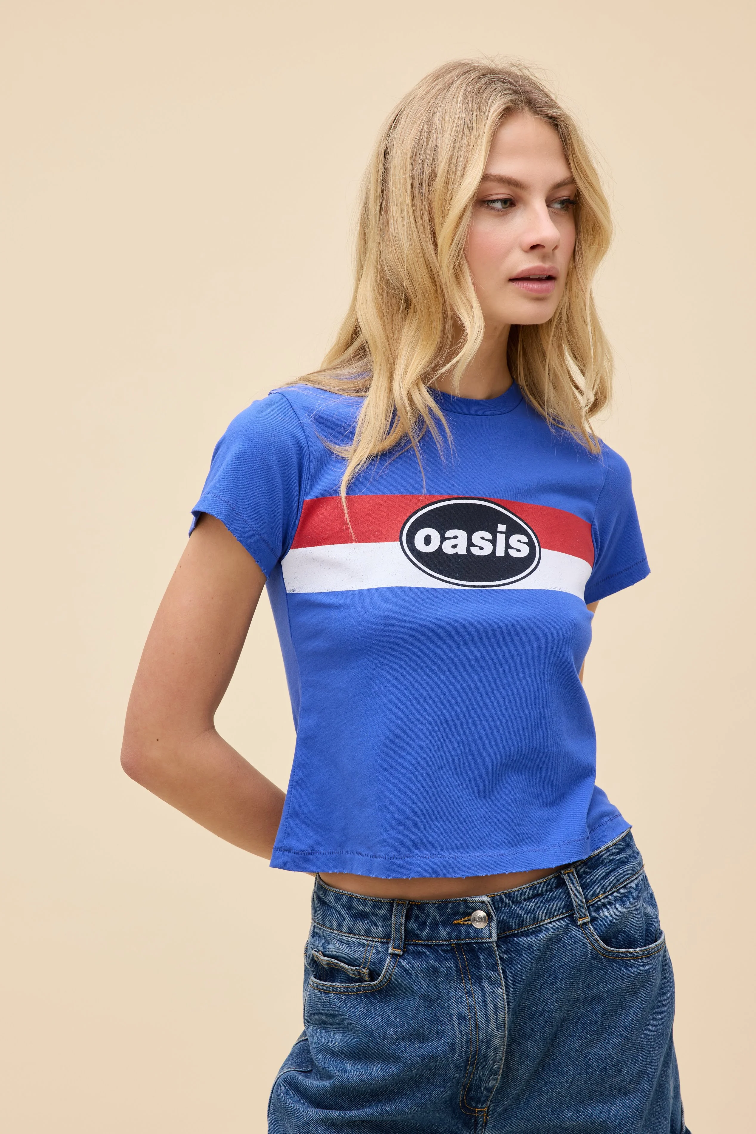 Oasis Stripe Logo Vintage Tee - Image 3