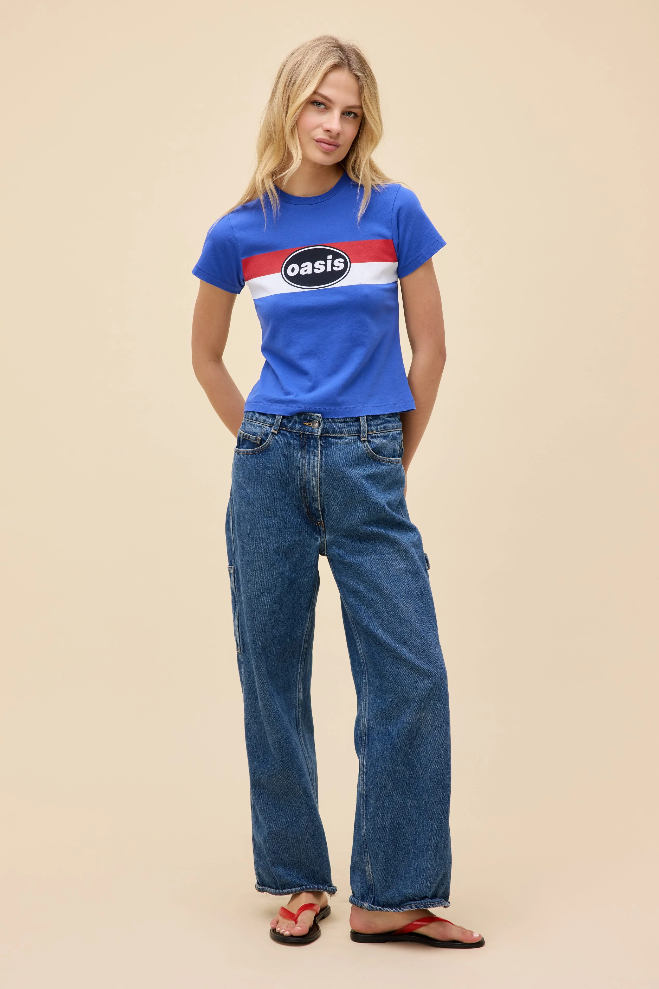 Oasis Stripe Logo Vintage Tee - Image 4