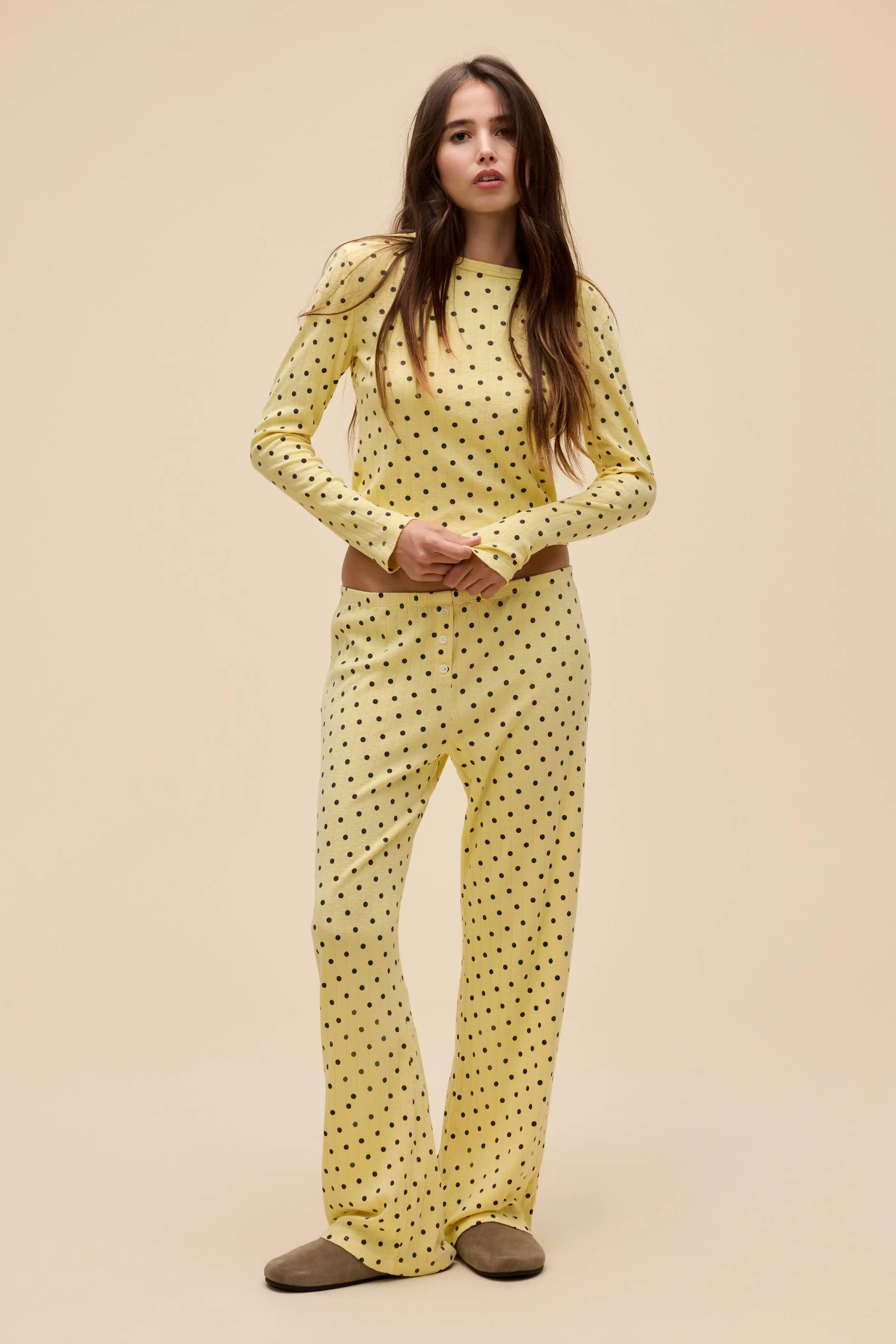 Polka Dot Pointelle Long Sleeve - Image 3