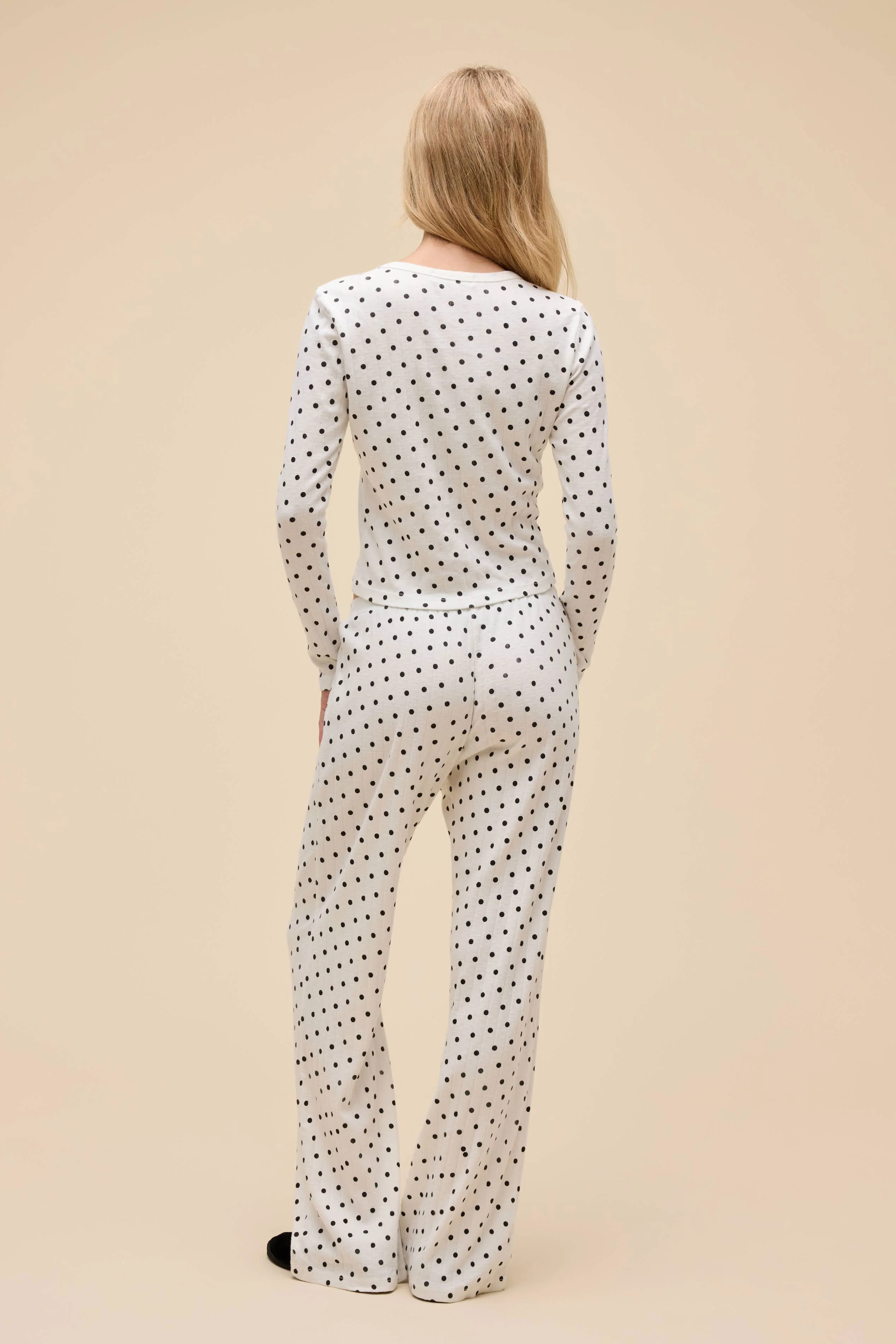 Polka Dot Pointelle Long Sleeve - Image 5