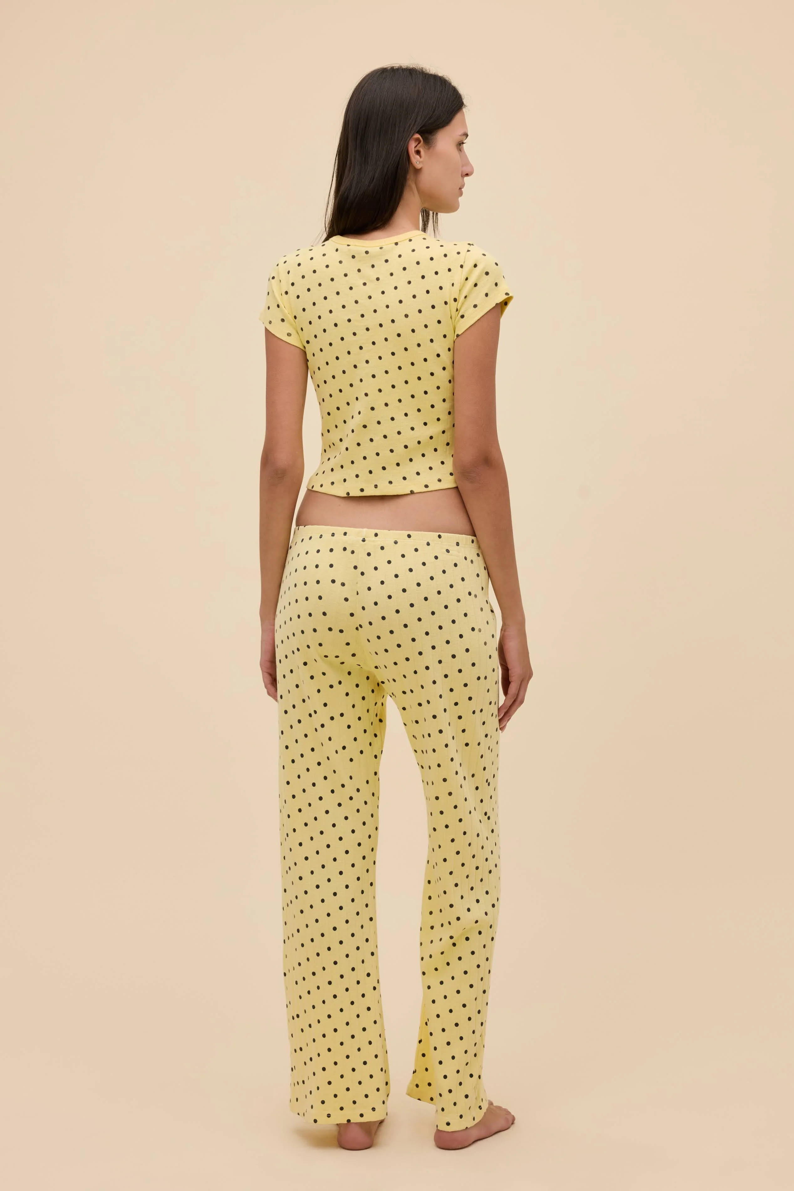 Polka Dot Pointelle Tee - Image 4