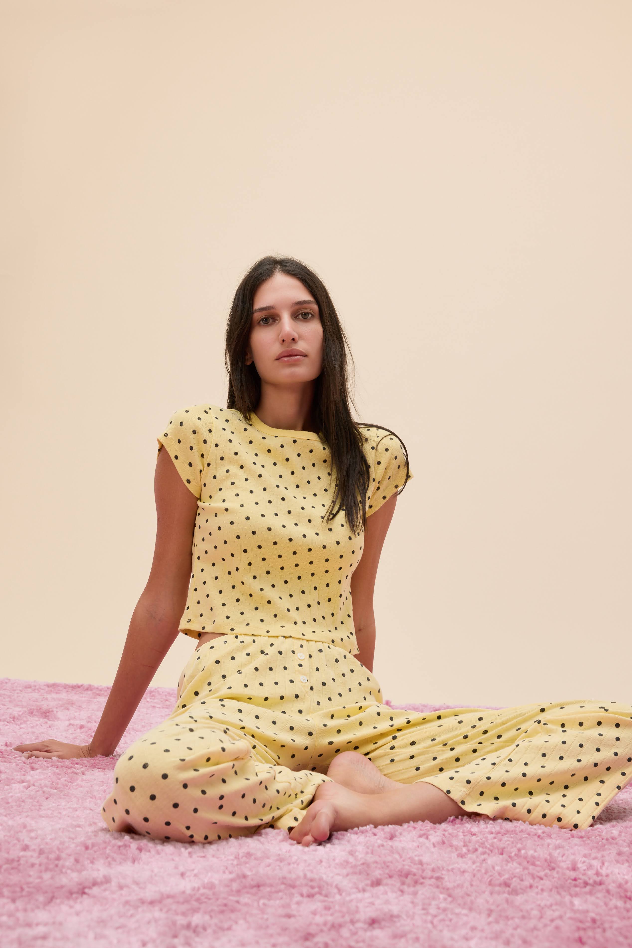 Polka Dot Pointelle Tee - Image 5