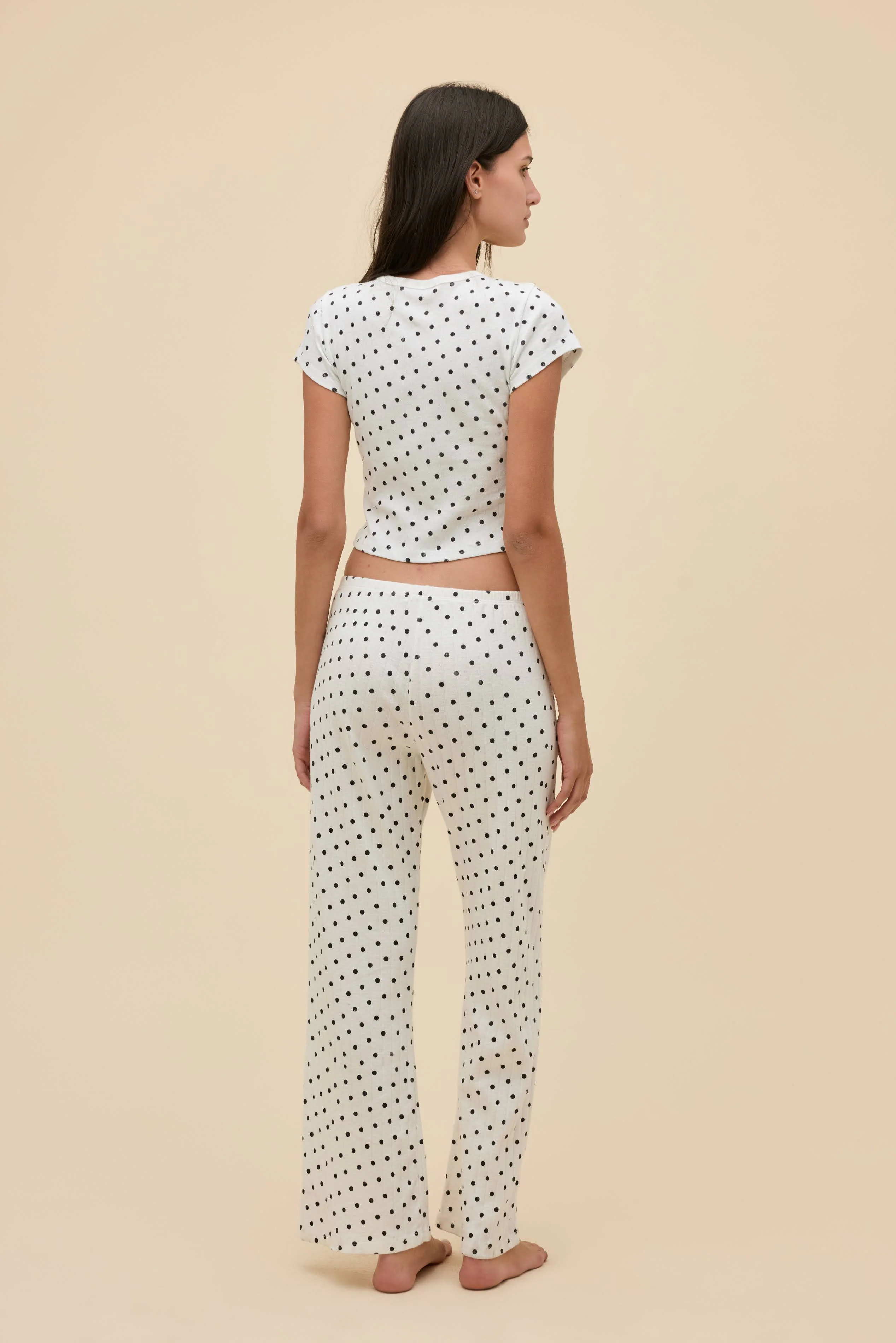 Polka Dot Pointelle Tee - Image 5