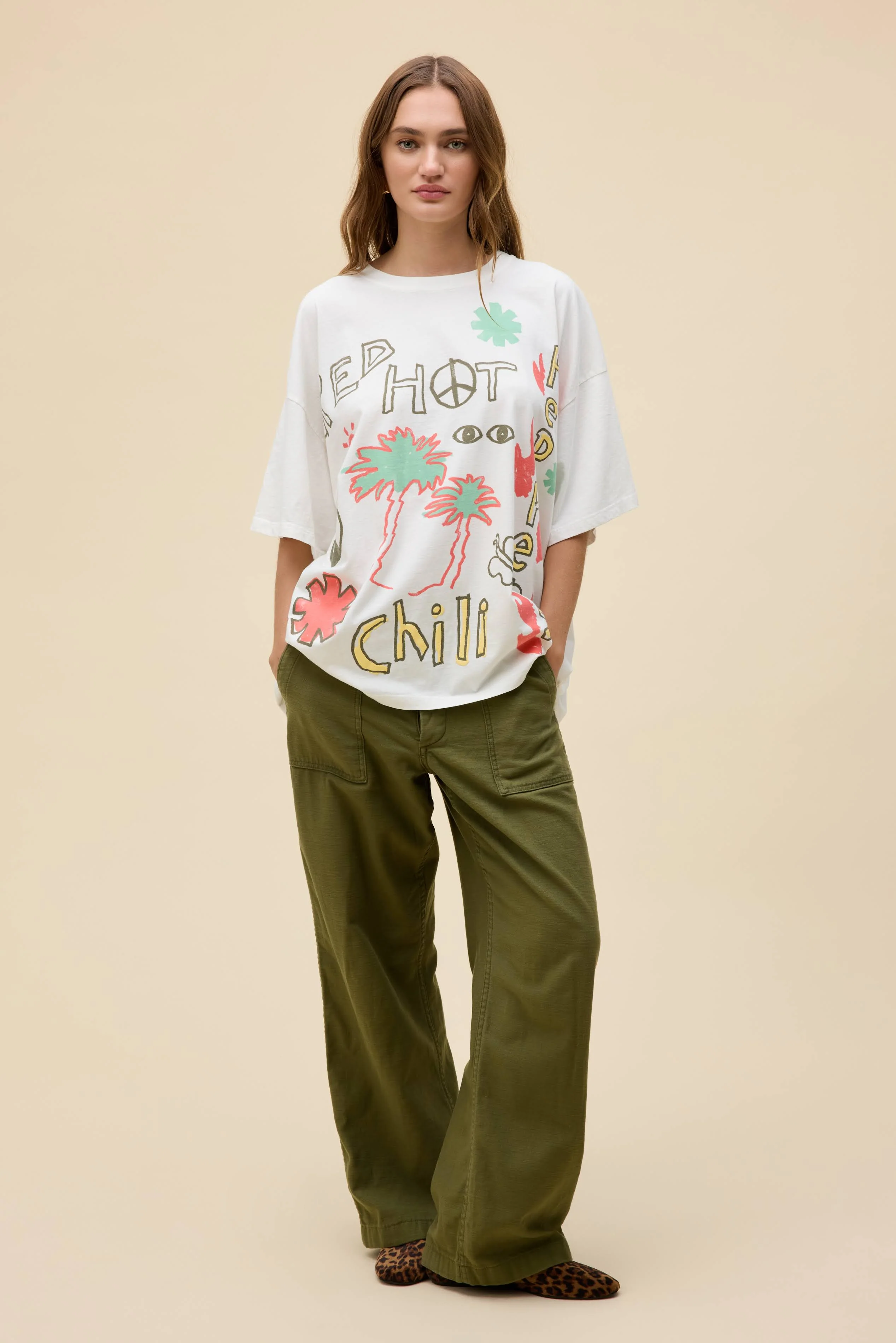 Red Hot Chili Peppers Doodles OS Tee - Image 3