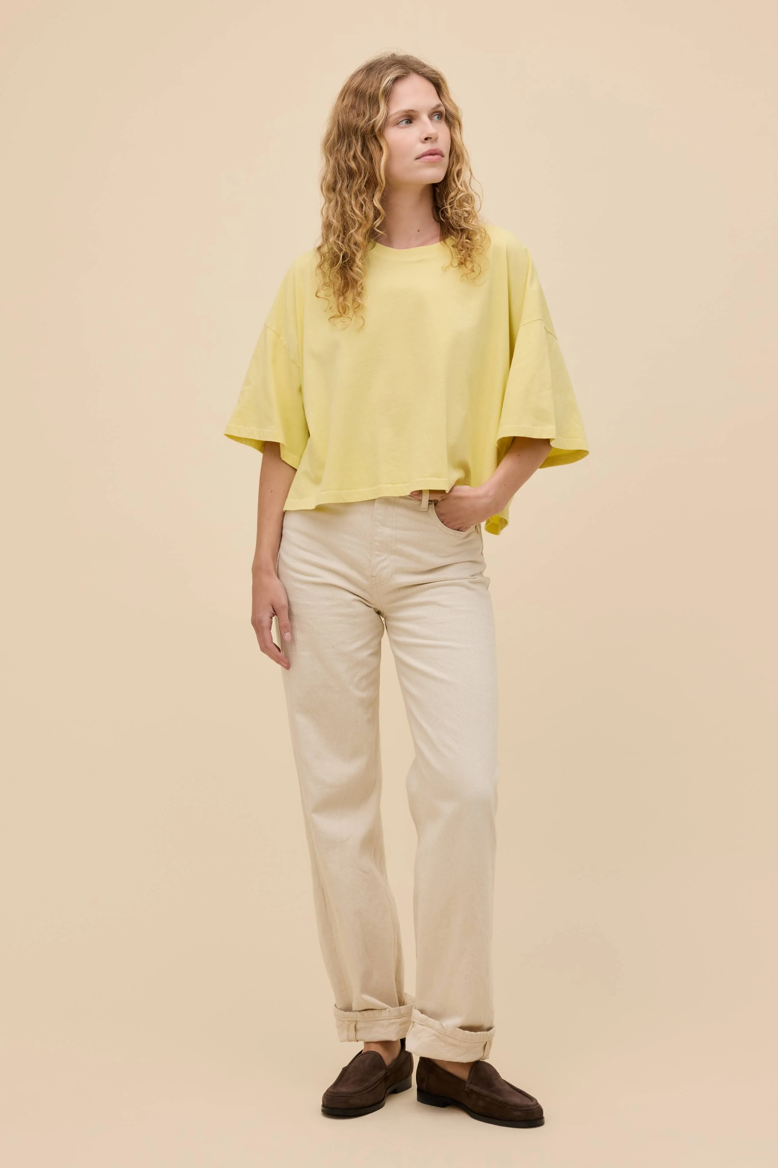SOLID CROPPED OS TEE - Image 15