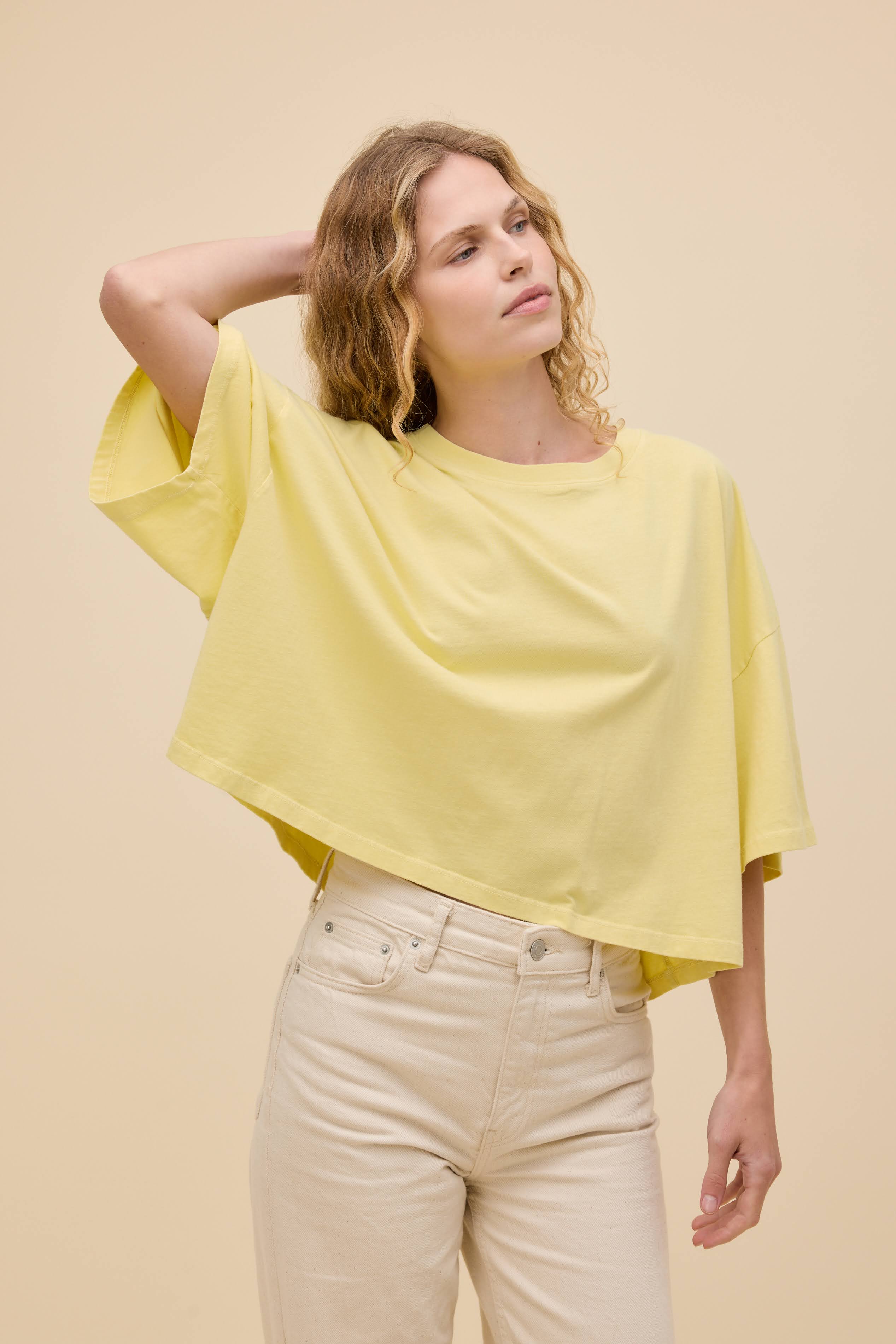 SOLID CROPPED OS TEE - Image 16