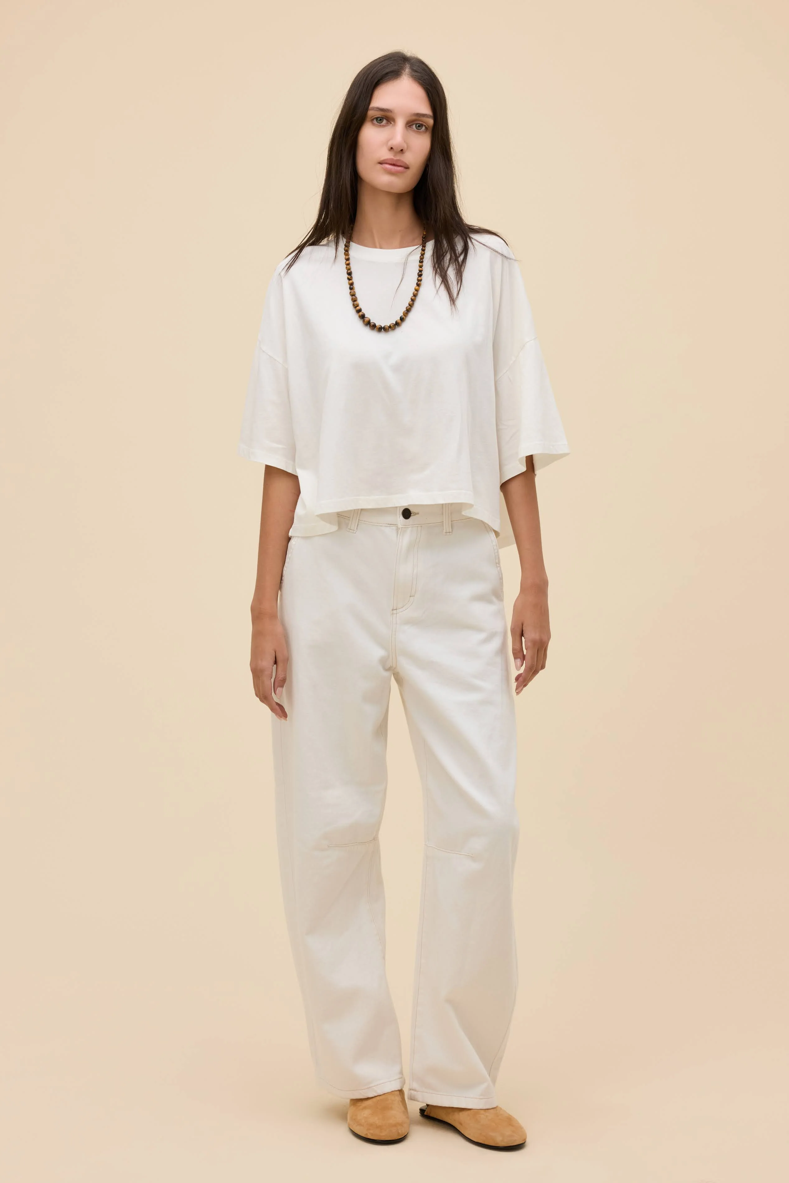 SOLID CROPPED OS TEE - Image 3