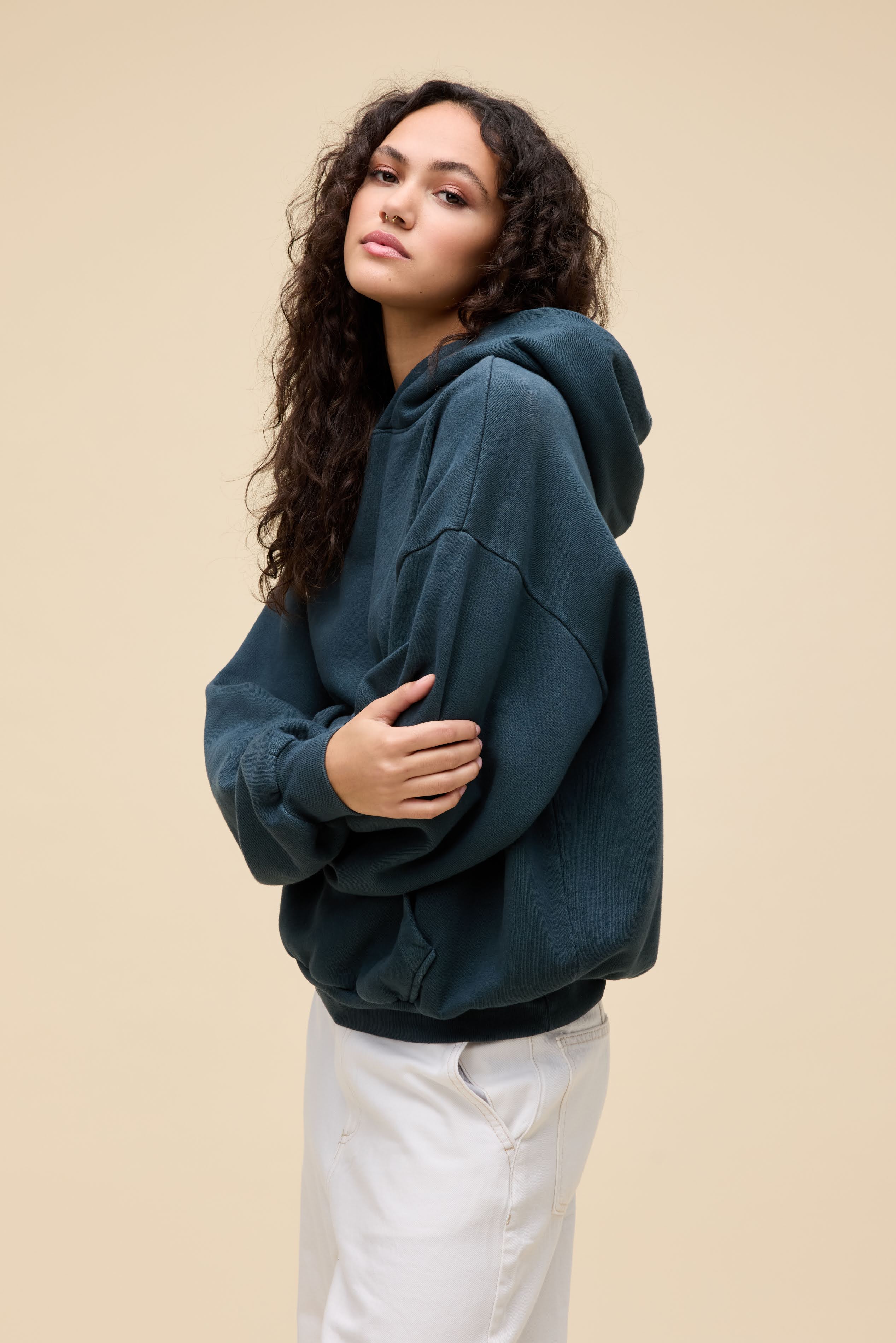 Solid Oversized Hoodie - Image 4