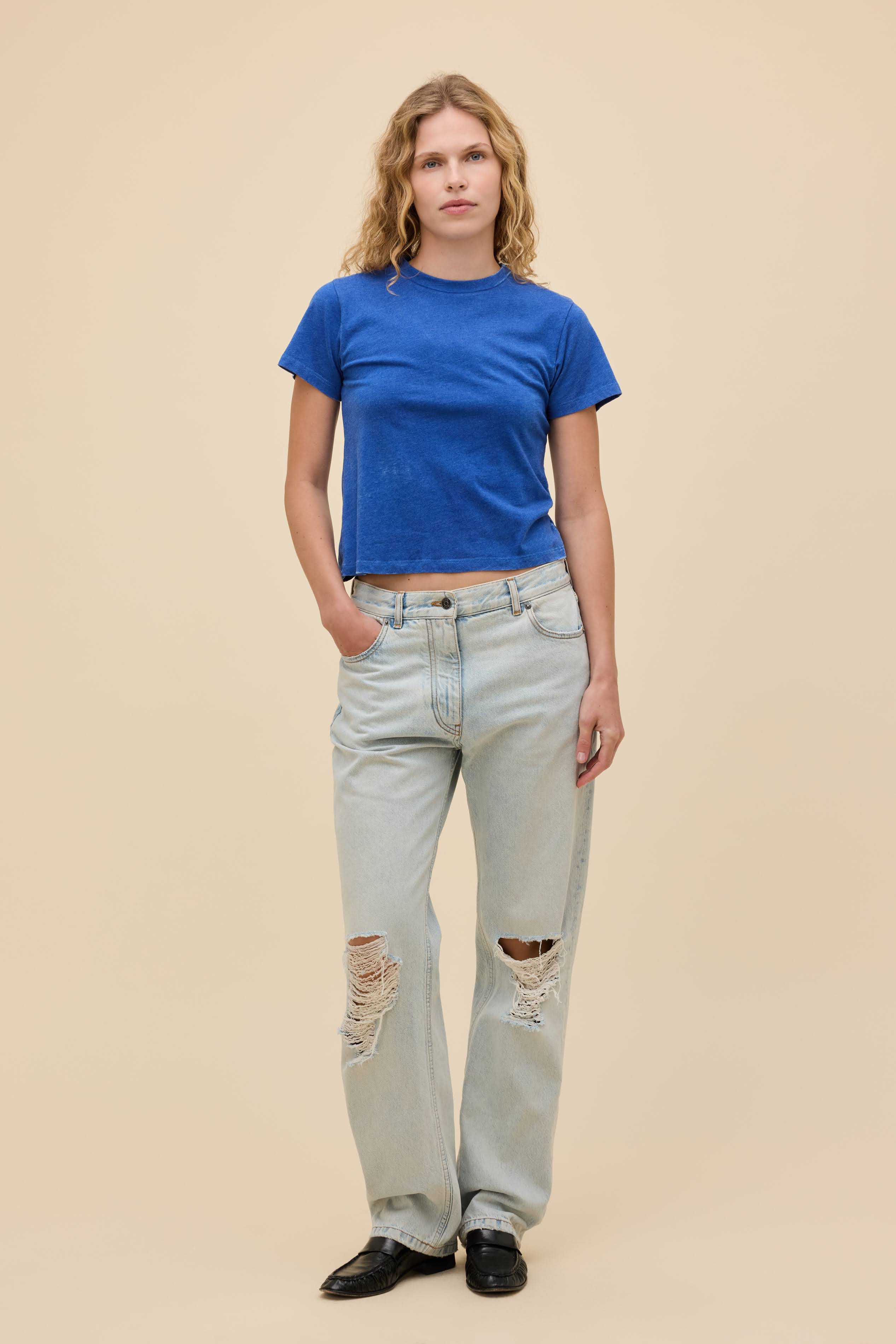 Solid Burnout Vintage Tee - Image 3