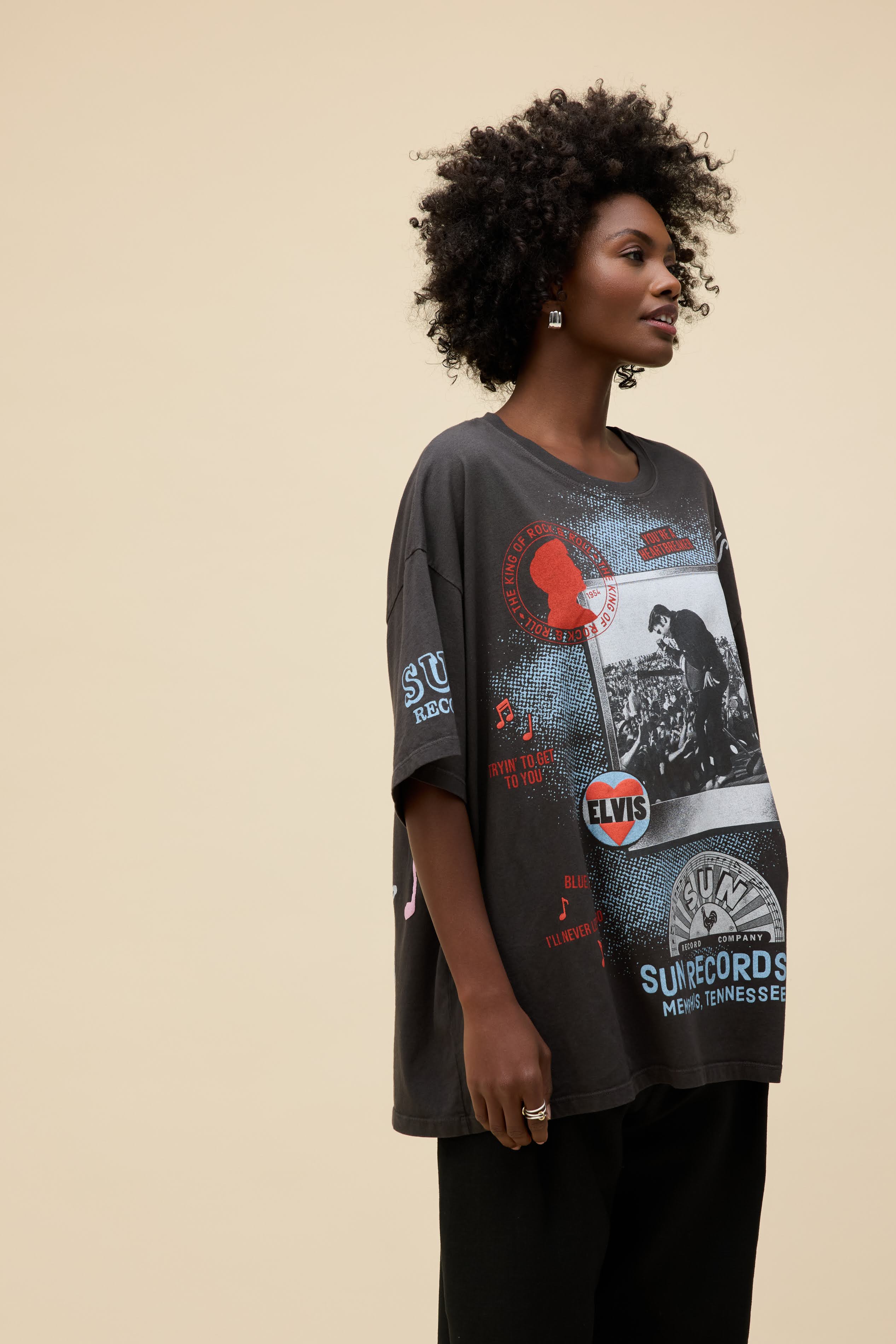 Sun Records x Elvis Polaroid Collage OS Tee - Image 3